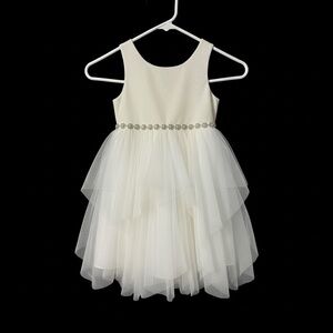 Cream Dress with Pearl Accents NEW